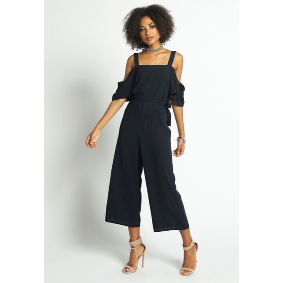 vince camuto cold shoulder jumpsuit